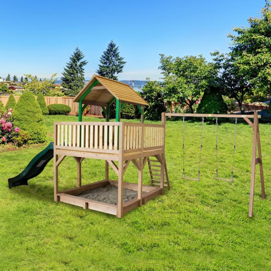 Atka Play Tower Brown/green Atka Play Tower Brown/green